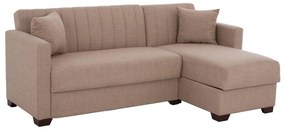 corner sofa-bed, reversible, 200x133x77cm, beige