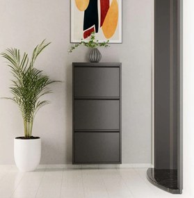 Shoe Cabinet 3 Piece Metal - Anthracite Anthracite
