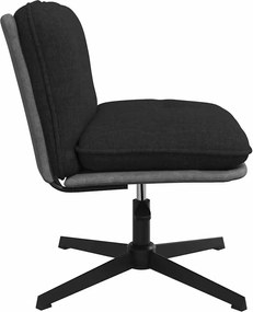 vidaXL Καρέκλα Γραφείου Περιστρεφόμενη Μαύρη Υφασμάτινη