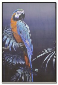 Πίνακας Καμβάς Blue Parrot 016258 82x122x5cm Multi Vertical Ξύλο, Καμβάς