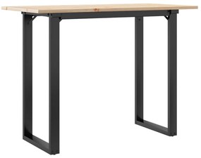 vidaXL Τραπέζι Τραπεζαρίας Πλαίσιο Ο Μασίφ Πεύκο/Ατσάλι