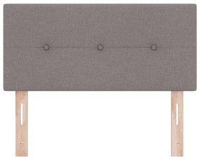 vidaXL LED Κεφαλάρι με φώτα λωρίδας LED με κεφαλάρι Taupe 90 cm ύφασμα