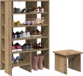 vidaXL Ντουλάπα Παπουτσιών 2 pcs Artisan Oak Επεξεργασμένο ξύλο