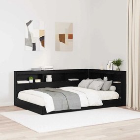vidaXL Κεφαλάρι Αποθήκης με ράφι Μαύρη δρυς 120 cm Επεξεργασμένο ξύλο