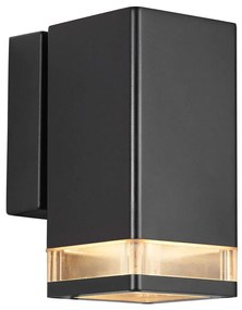 Φωτιστικό Τοίχου Elm Single 45321003 15,5x18cm 1xGU10 20W IP44 Black Nordlux Aluminium, Plastic