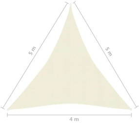 Πανί Σκίασης Κρεμ 4 x 5 x 5 μ. από HDPE 160 γρ./μ² - Κρεμ