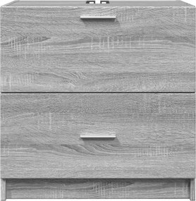 vidaXL Ντουλάπι Νιπτήρα Grey Sonoma 59x37x59 εκ. Επεξεργασμένο Ξύλο