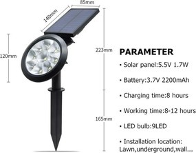 Ηλιακό, πολύχρωμο φως LED κήπου RGB OEM