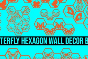 Σετ των 2 Intra απο ξύλο plywood 3mm-4mm πάχος διακόσμησης τοίχου εξάγωνο πεταλούδα Δίασταση 15x15 cm INTRAFABR-85363817