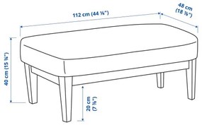 EKENÄSET πάγκος, 112 cm 605.335.33