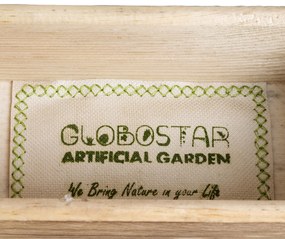 GloboStar® Artificial Garden ALSACE 20552 Κρεμαστό Διακοσμητικό Ξύλινο Κασπώ Γλάστρα - Flower Pot Καφέ Μ18 x Π7.5 x Υ27cm