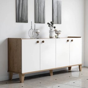 Μπουφές Lethak σε oak-λευκή απόχρωση 180x41x78εκ 180x41x78 εκ.