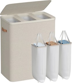 Καλάθι Απλύτων 3 Θέσεων 190Lit (64x40x75) Songmics LCB814LH01