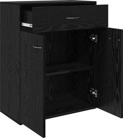 vidaXL Πλαϊνό γραφείο Μαύρη Οξυά 60 x 30 x 75 cm Επεξεργασμένο ξύλο
