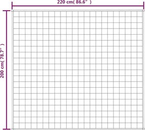 vidaXL Κουβέρτα Βαρύτητας Γκρι 200 x 220 εκ. 9 κ. Υφασμάτινη