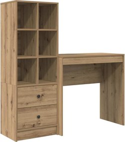 vidaXL Γραφείο με συρτάρι με ράφι με αποθήκευση 2 pcs Artisan Oak