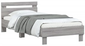 vidaXL Πλαίσιο Κρεβατιού με Κεφαλάρι Γκρι Sonoma 75x190 εκ. Επεξ. Ξύλο