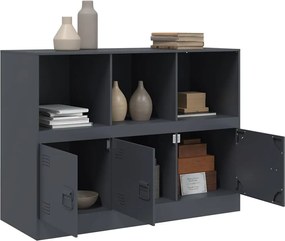 vidaXL Μπουφές Ανθρακί 99x39x73 εκ. από Ατσάλι