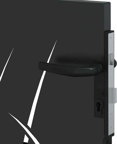 vidaXL Πύλη Κήπου 110 x 105 εκ Ατσάλι με Επικάλυψη Πούδρας Κλειδώσιμο
