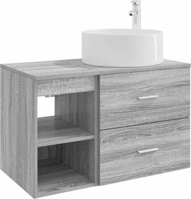 vidaXL Σετ Επίπλων Μπάνιου 2 τμχ. Γκρι Sonoma Επεξεργασμένο Ξύλο