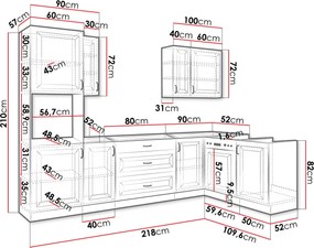 Σύνθεση κουζίνας Retroline I-Leuko - 0.00Χ0.00Χ0.00cm