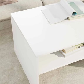 vidaXL Τραπεζάκι σαλονιού Λευκό 60 x 50 x 40 εκ Επεξεργασμένο ξύλο