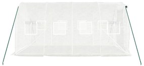 Θερμοκήπιο με Ατσάλινο Πλαίσιο Λευκό 8 μ² 4 x 2 x 2 μ. - Λευκό