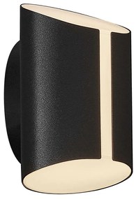 Φωτιστικό Τοίχου Grip Smart 2118201003 15x18cm Dimmable Led 830Lm 9W 2200/6500K IP54 Black Nordlux Aluminium, Plastic