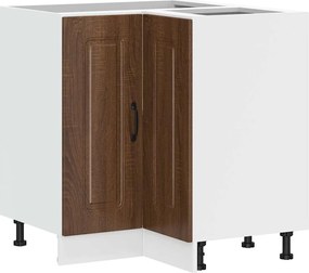 vidaXL Γωνιακό ντουλάπι βάσης κουζίνας Kalmar Καφέ Δρυς Επεξ. Ξύλο