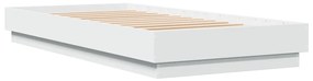 vidaXL Πλαίσιο Κρεβατιού με λυχνίες LED Λευκό 100 x 200 εκ.