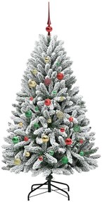 vidaXL Τεχνητό Χριστουγεννιάτικο Δέντρο Πράσινο και Λευκό 150 cm