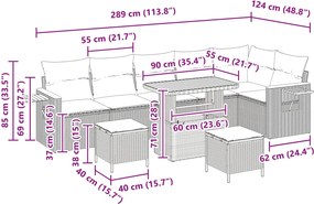 vidaXL Σετ Καναπέ Κήπου 11 τεμ. 9-Αριθμός καθισμάτων Μαύρο
