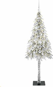 vidaXL Χριστουγεννιάτικο Δέντρο με 300 LED Λευκό 180 cm ΠΕ και Ατσάλι