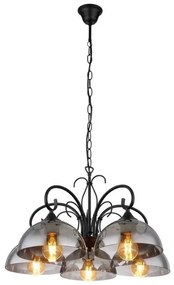 Κρεμαστό Φωτιστικό Οροφής 5xΕ27 Μαύρο Cottage 69061-5H Globo Lighting-69061-5H-Μαύρο 69061-5H