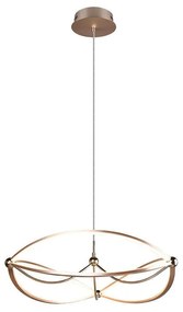Φωτιστικό Οροφής Charivari 321210108 SMD-LED D62x150cm Brass Trio Lighting Metal
