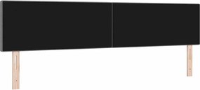 vidaXL LED κεφαλάρι Ανοιχτό γκρι 200 cm Υφασμάτινο Κορντουρά