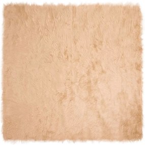 vidaXL Χαλί από τεχνητό πρόβειο δέρμα TAFALLA Μπεζ 240 x 240 cm