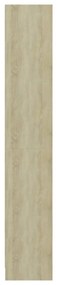 vidaXL Βιβλιοθήκη με 4 Ράφια Λευκό/Sonoma 40x24x142 εκ. Επεξ. Ξύλο