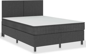 vidaXL Κρεβάτι Boxspring Σκούρο Γκρι 160 x 200 εκ. Υφασμάτινο