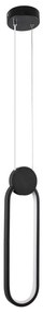 Φωτιστικό Οροφής Ildi 61088 Led 12W 10x2,3x38cm Black GloboStar Αλουμίνιο