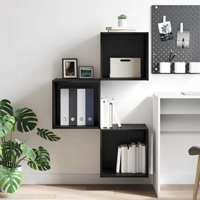 vidaXL Ντουλάπα Τοίχου Μαύρη δρυς 37 x 37 x 37 εκ Επεξεργασμένο ξύλο