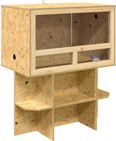 vidaXL Terrarium Καφέ 80 x 50 x 100 εκ. OSB