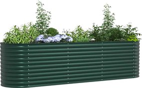 vidaXL Ανεβασμένο Κρεβάτι Πράσινο 320 x 80 x 81 cm Ατσάλι