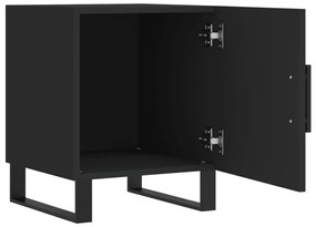 vidaXL Κομοδίνα 2 τεμ. Μαύρα 40 x 40 x 50 εκ. από Επεξεργασμένο Ξύλο