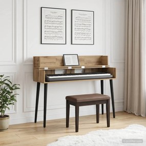 vidaXL Γραφείο Στούντιο Artisan Δρυς 130 x 40 x 19,5 εκ.