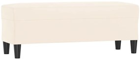 vidaXL Πάγκος Κρεμ 100x35x41 εκ. Βελούδινος