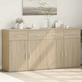 vidaXL Βοηθητικά Ντουλάπια 2 Τεμ. Sonoma Δρυς 79x38x80εκ. Επεξ. Ξύλο