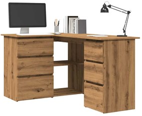 vidaXL Γωνιακό γραφείο Artisan Oak 145x100x76 cm Κατασκευασμένο ξύλο