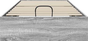vidaXL Κρεβάτι Οθωμανικού Τύπου Γκρι Σονομά 100 x 200 cm