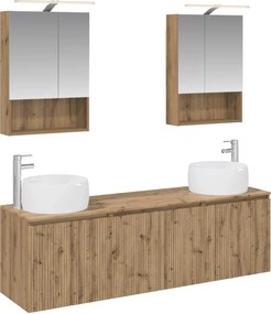 vidaXL Σετ Ντουλαπιών Μπάνιου 5 pcs Artisan Δρυς Επεξεργασμένο Ξύλο
